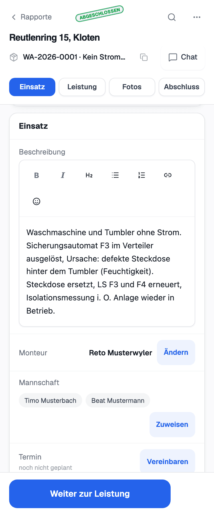 The Rapport on a phone with its four registers.